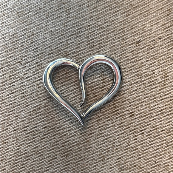 Jewelry - Sterling Silver Open Heart-Shaped Pendant